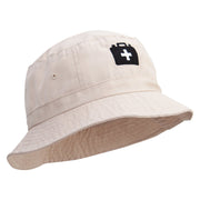 Medical Kit Embroidered Pigment Dyed Bucket Hat - Khaki OSFM