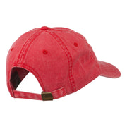 Bison Hoof Mascot Embroidered Washed Dyed Cap