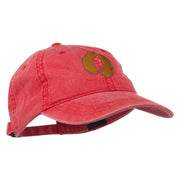 Bison Hoof Mascot Embroidered Washed Dyed Cap