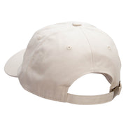 Triple Money Sign Embroidered Unstructured Cotton Twill Washed Cap - Beige OSFM