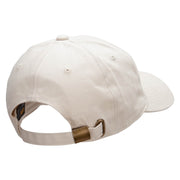 Triple Money Sign Embroidered Unstructured Cotton Twill Washed Cap - Beige OSFM