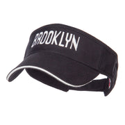 Brooklyn Embroidered Sandwich Bill Visor