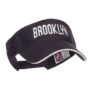 Brooklyn Embroidered Sandwich Bill Visor