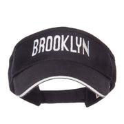 Brooklyn Embroidered Sandwich Bill Visor