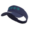 The Lucky Clover of St.Patrick Embroidered Cotton Twill Sun Visor - Navy OSFM