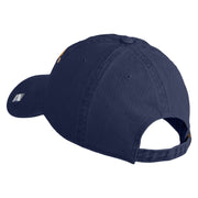 USSF Embroidered Washed Solid Pigment Dyed Cotton Twill Brass Buckle Cap - Navy OSFM
