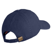 USSF Embroidered Washed Solid Pigment Dyed Cotton Twill Brass Buckle Cap - Navy OSFM