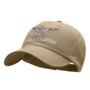 Black Rock Owl Embroidered Cotton Twill Cap