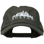 Boston Skyline Embroidered Washed Cap