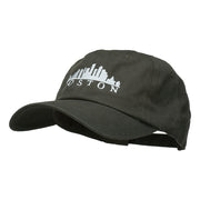 Boston Skyline Embroidered Washed Cap