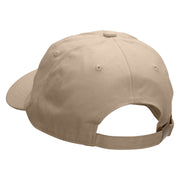 Triple Money Sign Embroidered Unstructured Cotton Twill Washed Cap - Khaki OSFM