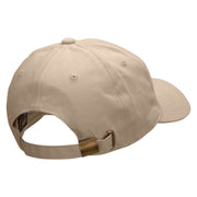 Triple Money Sign Embroidered Unstructured Cotton Twill Washed Cap - Khaki OSFM