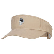 Border Collie Embroidered Pro Style Cotton Washed Visor