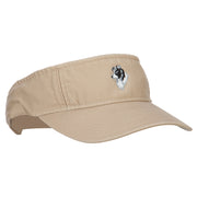 Border Collie Embroidered Pro Style Cotton Washed Visor