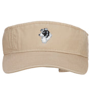 Border Collie Embroidered Pro Style Cotton Washed Visor