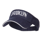 Brooklyn Embroidered Sandwich Bill Visor