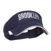 Brooklyn Embroidered Sandwich Bill Visor