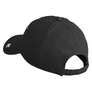 USSF Embroidered Washed Solid Pigment Dyed Cotton Twill Brass Buckle Cap - Black OSFM