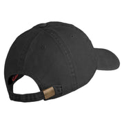 USSF Embroidered Washed Solid Pigment Dyed Cotton Twill Brass Buckle Cap - Black OSFM
