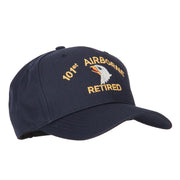 101st Airborne Retired Embroidered Solid Cotton Pro Style Cap