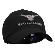 Black Rock Owl Embroidered Cotton Twill Cap