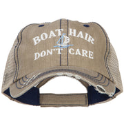 Boat Hair Don't Care Embroidered Cotton Mesh Cap