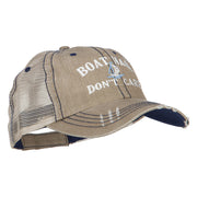 Boat Hair Don't Care Embroidered Cotton Mesh Cap