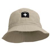 Medical Kit Embroidered Pigment Dyed Bucket Hat - Natural OSFM