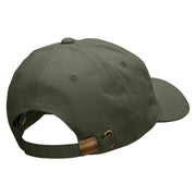 Triple Money Sign Embroidered Unstructured Cotton Twill Washed Cap - Olive OSFM