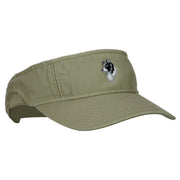 Border Collie Embroidered Pro Style Cotton Washed Visor