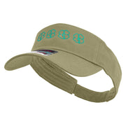 The Lucky Clover of St.Patrick Embroidered Cotton Twill Sun Visor - Khaki OSFM