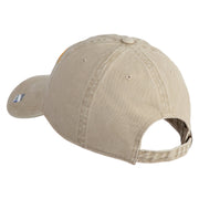 USSF Embroidered Washed Solid Pigment Dyed Cotton Twill Brass Buckle Cap - Khaki OSFM