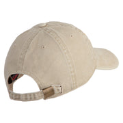 USSF Embroidered Washed Solid Pigment Dyed Cotton Twill Brass Buckle Cap - Khaki OSFM