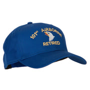 101st Airborne Retired Embroidered Solid Cotton Pro Style Cap