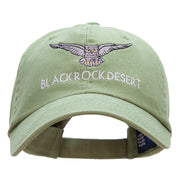 Black Rock Owl Embroidered Cotton Twill Cap