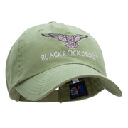 Black Rock Owl Embroidered Cotton Twill Cap