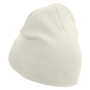 Fishing Bait Embroidered 8 inch Acrylic Short beanie - White OSFM