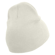 Fishing Bait Embroidered 8 inch Acrylic Short beanie - White OSFM