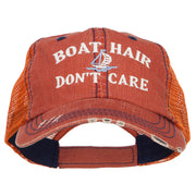 Boat Hair Don't Care Embroidered Cotton Mesh Cap