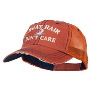 Boat Hair Don't Care Embroidered Cotton Mesh Cap