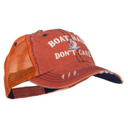 Boat Hair Don't Care Embroidered Cotton Mesh Cap