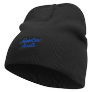 Adventure Awaits Embroidered 8 inch Acrylic Short beanie - Black OSFM