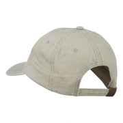 Bison Hoof Mascot Embroidered Washed Dyed Cap