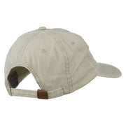 Bison Hoof Mascot Embroidered Washed Dyed Cap