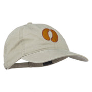 Bison Hoof Mascot Embroidered Washed Dyed Cap