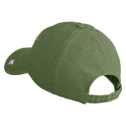 USSF Embroidered Washed Solid Pigment Dyed Cotton Twill Brass Buckle Cap - Olive OSFM