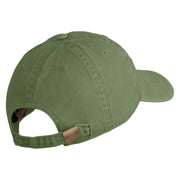 USSF Embroidered Washed Solid Pigment Dyed Cotton Twill Brass Buckle Cap - Olive OSFM