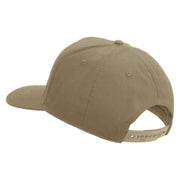 Licensed 101st Airborne Retired Embroidered Solid Cotton Twill Pro Style Cap - Khaki OSFM