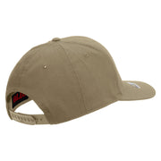 Licensed 101st Airborne Retired Embroidered Solid Cotton Twill Pro Style Cap - Khaki OSFM