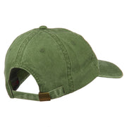 Bison Hoof Mascot Embroidered Washed Dyed Cap